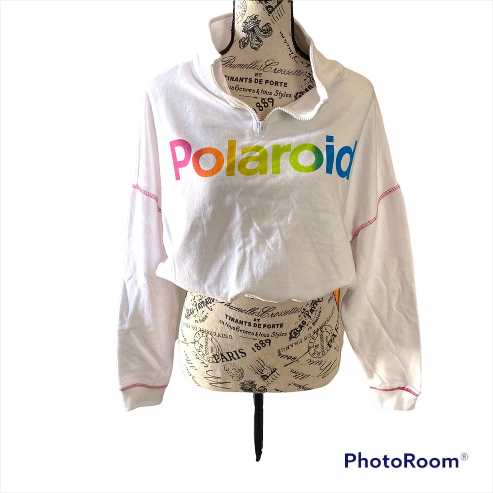 Polaroid Womens Crop Top Sweatshirt
